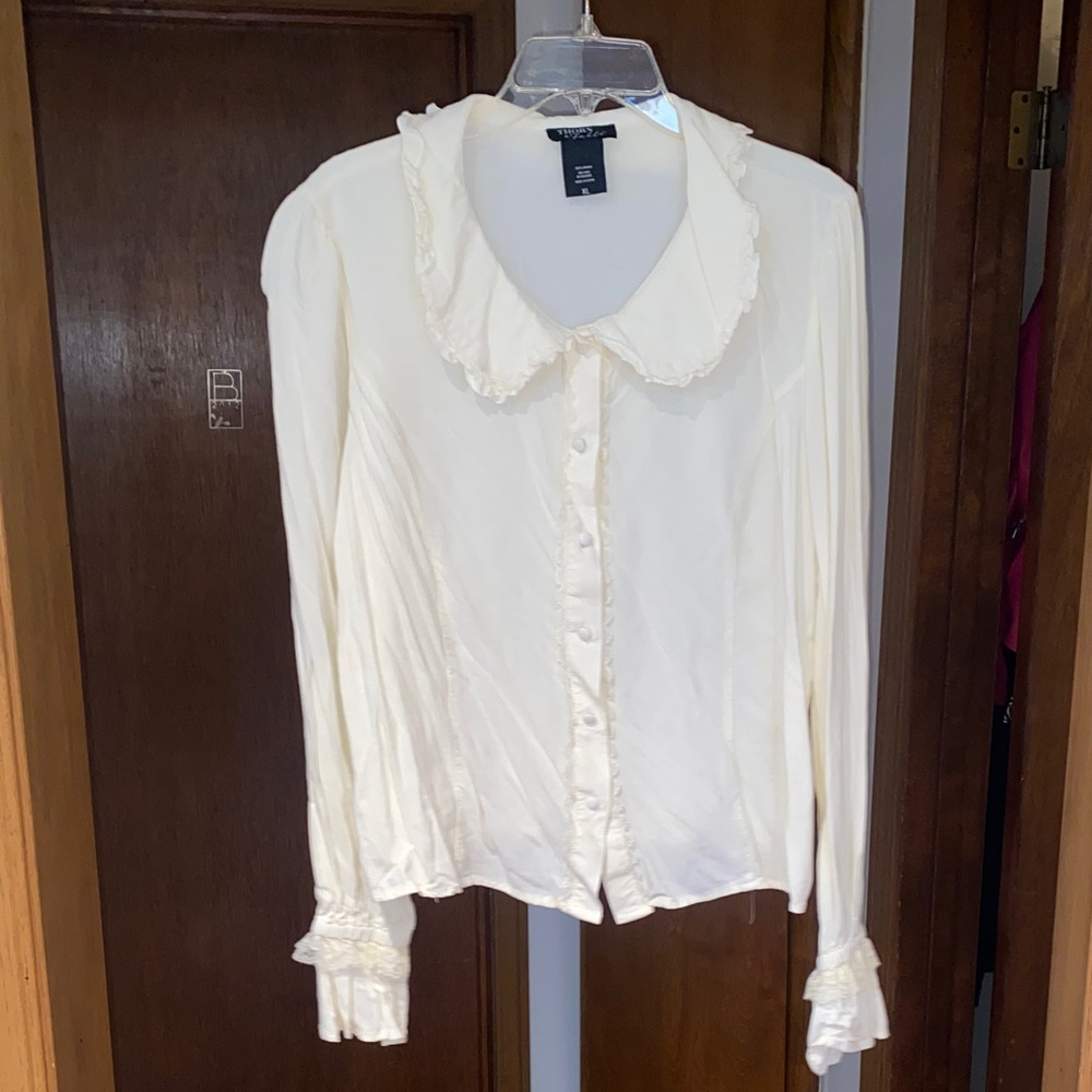Thorn & Fable long-sleeved Ruffled Blouse